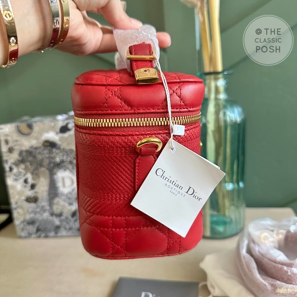 BNWT DIOR TRAVEL VANITY LAMBSKIN SMALL  LEATHER CROSSBODY BAG - Picture 5 of 12